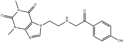 7-[2-[(4-ヒドロキシフェニルカルボニルメチル)アミノ]エチル]テオフィリン 化學(xué)構(gòu)造式