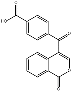 4-[(1-Oxo-1H-2-benzopyran-4-yl)carbonyl]benzoic acid Struktur