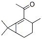 1-(3,7,7-trimethylbicyclo[4.1.0]heptenyl)ethan-1-one Struktur