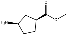 Cyclopentanecarboxylic acid, 3-amino-, methyl ester, (1S,3R)- (9CI) Struktur