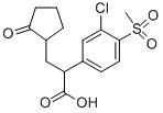 2-(3-CHLORO-4-METHANESULFONYL-PHENYL)-3-(2-OXO-CYCLOPENTYL)-PROPIONIC ACID Struktur