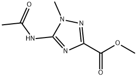 1H-1,2,4-Triazole-3-carboxylicacid,5-(acetylamino)-1-methyl-,methylester Struktur