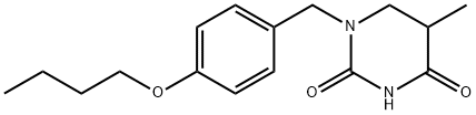 Dihydro-1-((4-butoxyphenyl)methyl)-5-methyl-2,4(1H,3H)-pyrimidinedione Struktur