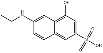 6-(ethylamino)-4-hydroxynaphthalene-2-sulfonic acid Struktur