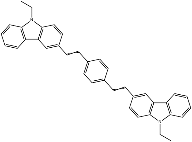 3,3'-(1,4-Phenylenedi-2,1-ethenediyl)bis(9-ethyl-9H-carbazole) Struktur