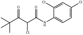 2-chloro-N-(2,4-dichlorophenyl)-4,4-dimethyl-3-oxovaleramide Struktur