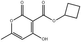 2H-Pyran-3-carboxylic acid, 4-hydroxy-6-methyl-2-oxo-, cyclobutyl ester (9CI) Struktur