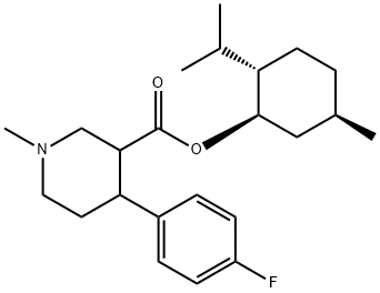 1-METHYL-4-(4-FLUOROPHENYL)-PIPERIDINE-3-CARBOXYLIC ACID MENTHYL ESTER Struktur