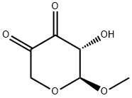 2H-Pyran-3,4-dione, dihydro-5-hydroxy-6-methoxy-, (5R,6S)- (9CI) Struktur