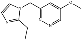 Pyridazine, 3-[(2-ethyl-1H-imidazol-1-yl)methyl]-5-methoxy- (9CI) Struktur