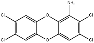 1-amino-2,3,7,8-tetrachlorodibenzo-p-dioxin Struktur