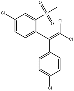 1-chloro-4-(2,2-dichloro-1-(4-chlorophenyl)ethenyl)-3-(methylsulfonyl)benzene Struktur