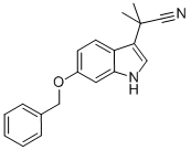 1H-Indole-3-acetonitrile, a,a-dimethyl-6-(phenylmethoxy)- Struktur