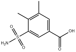 3-(aminosulfonyl)-4,5-dimethylbenzoic acid Struktur