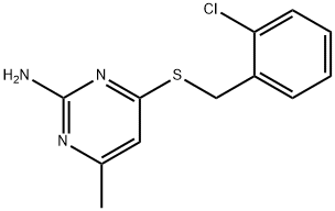 4-[(2-chlorophenyl)methylsulfanyl]-6-methyl-pyrimidin-2-amine Struktur