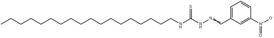 1-[(3-nitrophenyl)methylideneamino]-3-octadecyl-thiourea Struktur