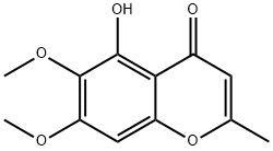 5-Hydroxy-6,7-dimethoxy-2-methyl-4H-1-benzopyran-4-one Struktur