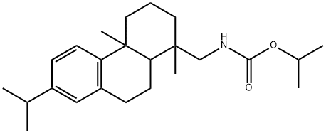 propan-2-yl N-[(1,4a-dimethyl-7-propan-2-yl-2,3,4,9,10,10a-hexahydroph enanthren-1-yl)methyl]carbamate Struktur