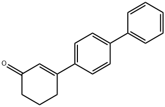 3-(4-phenylphenyl)cyclohex-2-en-1-one Struktur