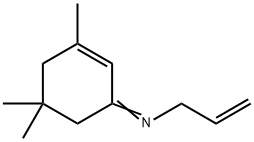 3,5,5-trimethyl-N-prop-2-enyl-cyclohex-2-en-1-imine Struktur