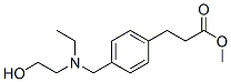 methyl 3-[4-[(ethyl-(2-hydroxyethyl)amino)methyl]phenyl]propanoate Struktur