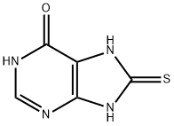 1,7,8,9-tetrahydro-8-thioxo-6H-purin-6-one Struktur