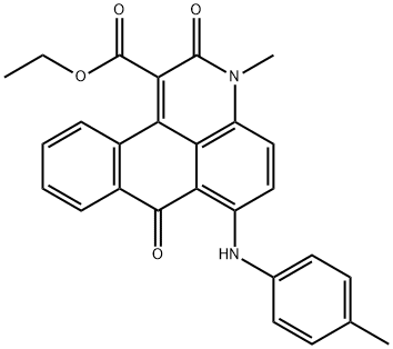 2,7-Dihydro-3-methyl-6-[(4-methylphenyl)amino]-2,7-dioxo-3H-dibenz[f,ij]isoquinoline-1-carboxylic acid ethyl ester Struktur