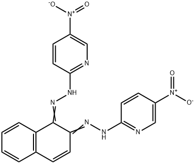 1-(5-nitropyridin-2-yl)-2-[1-(5-nitropyridin-2-yl)diazenylnaphthalen-2 -yl]hydrazine Struktur