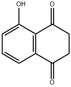 2,3-Dihydro-5-hydroxy-1,4-naphthoquinone Struktur