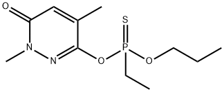 Phosphonothioic acid, ethyl-, O-(1,6-dihydro-1,4-dimethyl-6-oxo-3-pyridazinyl) O-propyl ester Struktur