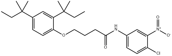 4-(2,4-Bis(tert-pentyl)phenoxy)-N-(4-chloro-3-nitrophenyl)butyramide Struktur