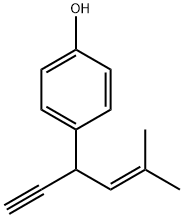 4-(1-Ethynyl-3-methyl-2-butenyl)phenol Struktur