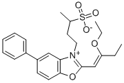 2-(2-ETHOXY-1-BUTENYL)-5-PHENYL-3-(3-SULFOBUTYL)BENZOXAZOLIUM INNER SALT Struktur