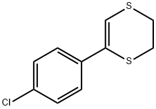 2-(4-chlorophenyl)-5,6-dihydro-1,4-dithiine Struktur