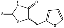 5-(2-Thienylmethylene)-2-thioxothiazolidine-4-one Struktur