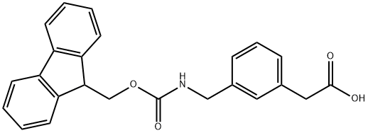 FMOC-3-AMINOMETHYL-PHENYLACETIC ACID Struktur