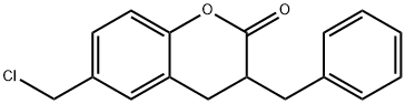 3,4-dihydro-3-benzyl-6-chloromethylcoumarin Struktur