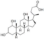 (5b)-1,3,12-trihydroxy-Cholan-24-oic acid Struktur