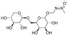 methyl-oxido-[[(2S,3R,4S,5R,6R)-3,4,5-trihydroxy-6-[[(2R,3R,4S,5R)-3,4 ,5-trihydroxyoxan-2-yl]oxymethyl]oxan-2-yl]oxymethylimino]azanium Struktur