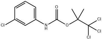 (1,1,1-trichloro-2-methyl-propan-2-yl) N-(3-chlorophenyl)carbamate Struktur