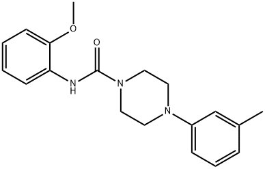 N-(2-methoxyphenyl)-4-(3-methylphenyl)piperazine-1-carboxamide Struktur