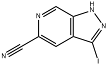 1H-Pyrazolo[3,4-c]pyridine-5-carbonitrile,3-iodo- Struktur