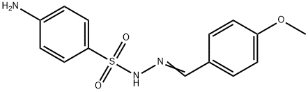 4-amino-N-[(4-methoxyphenyl)methylideneamino]benzenesulfonamide Struktur