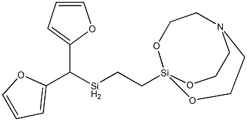 1-[2-[Di(2-furanyl)methylsilyl]ethyl]-2,8,9-trioxa-5-aza-1-silabicyclo[3.3.3]undecane Struktur