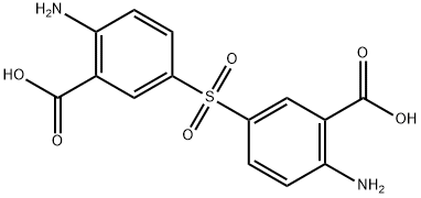 2-amino-5-(4-amino-3-carboxy-phenyl)sulfonyl-benzoic acid Struktur