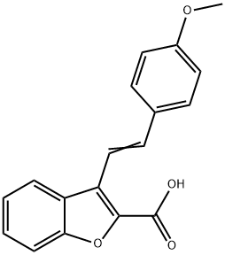 3-[2-(4-methoxyphenyl)ethenyl]benzofuran-2-carboxylic acid Struktur