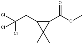 2,2-Dimethyl-3-(2,2,2-trichloroethyl)cyclopropanecarboxylic acid methyl ester Struktur