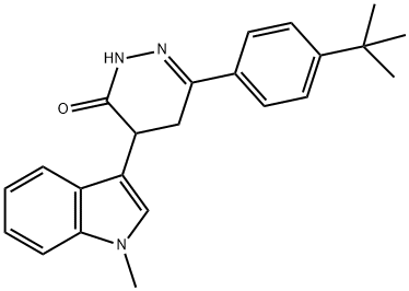 6-[4-(tert-butyl)phenyl]-4-(1-methyl-1H-indol-3-yl)-4,5-dihydro-3(2H)-pyridazinone Struktur