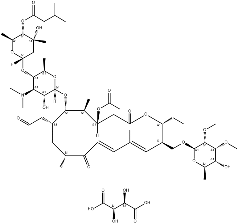 酒石酸乙酰異戊酰泰樂菌素 結(jié)構(gòu)式