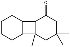 5,5,7-trimethyltricyclo[6.4.0.02,7]dodecan-3-one  Struktur